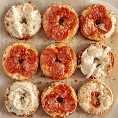 Mini pizza bagels for kids’ parties 2025