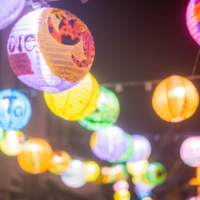 Hanging paper lantern for 2025 parties
