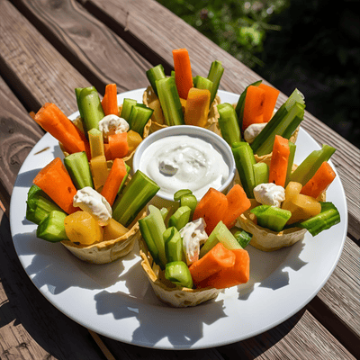 Veggie cups with ranch dip for kids’ parties 2025