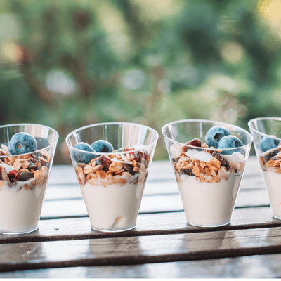 Parfait cups for fruit and yogurt snack for kids 2025