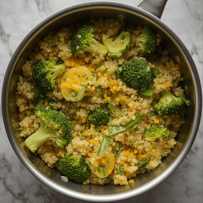 Cheesy Broccoli Quinoa for kid-friendly family dinners