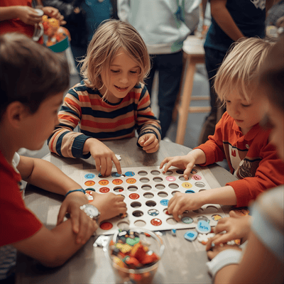 Tech-free zone with Connect 4 for family events