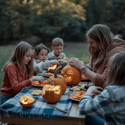 Pumpkin carving kit for Halloween party ideas for kids