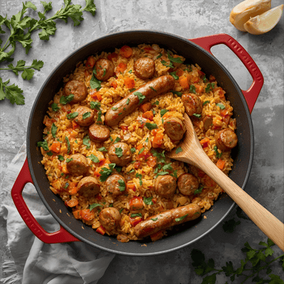 Sausage and Rice Skillet for easy one-pot meals