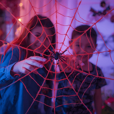 Spider Web Hunt for Halloween party games for screen-free fun 2025