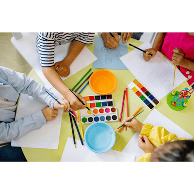 Team Art Project with Crayola markers for family