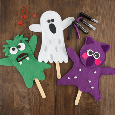 DIY Halloween Puppets for Halloween toys and crafts for family bonding 2025