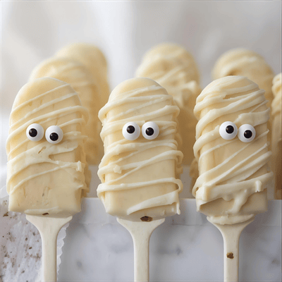 Ghostly Banana Pops for Halloween snack ideas for kids 2025