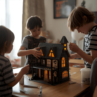 Haunted House Diorama for Halloween toys and crafts for family bonding 2025