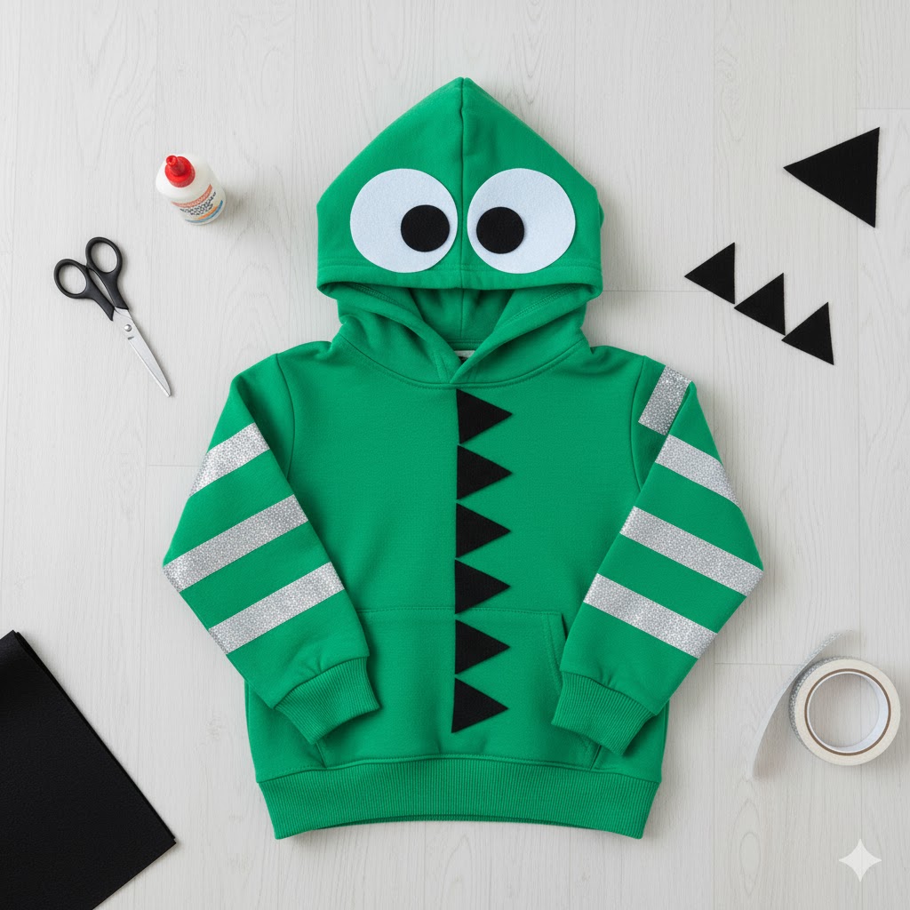 Monster Hoodie for Halloween costume DIY ideas for families 2025