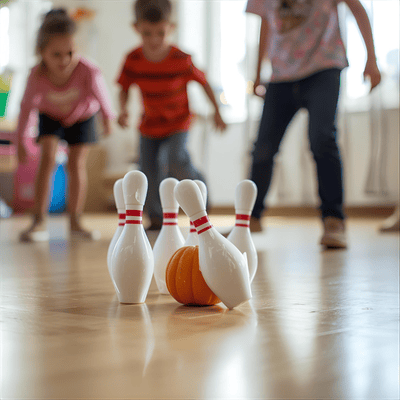 Pumpkin Bowling Game for screen-free Halloween crafts 2025