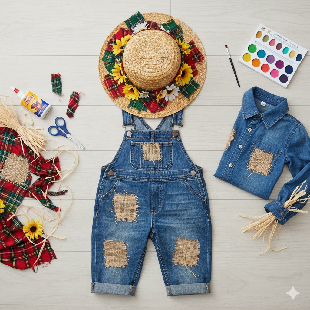 Scarecrow Hat for Halloween costume DIY ideas for families 2025